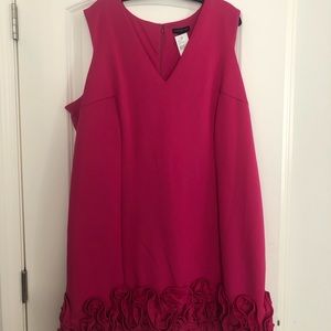 Pink fitted scuba dress